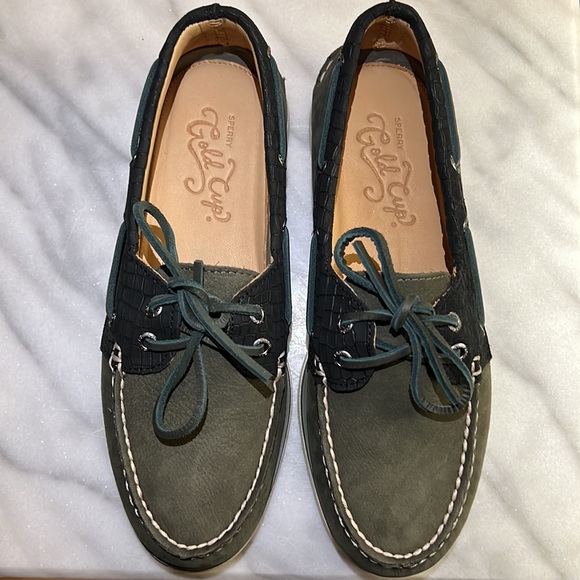 SPERRY - Gold A/O CROC OLIVE/BLACK (NEW) - Picture 2 of 5